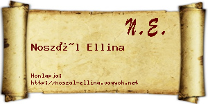 Noszál Ellina névjegykártya